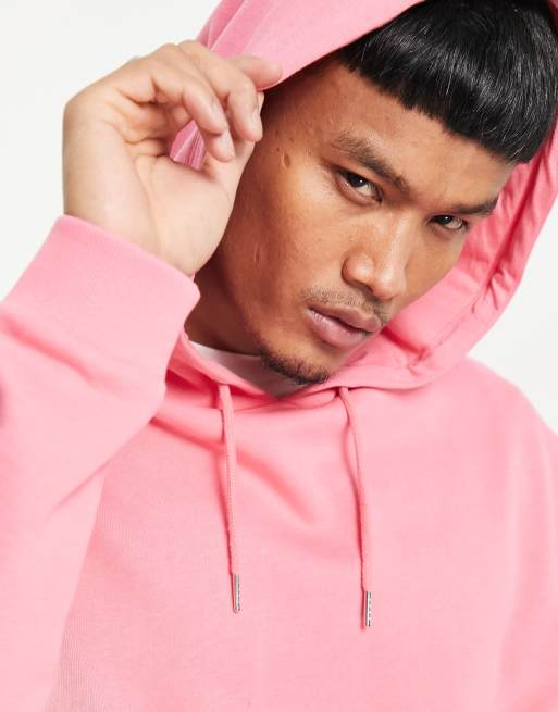 Bright pink hoodie clearance mens