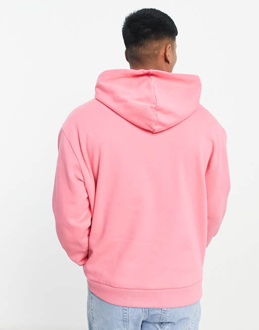 ASOS DESIGN oversized hoodie in bright pink