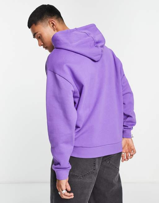 ASOS DESIGN oversized hoodie in bright purple