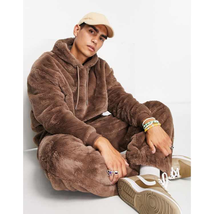 Brown store furry hoodie