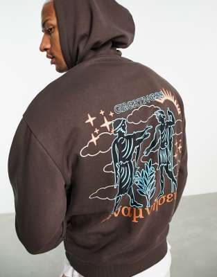 brown hoodie asos
