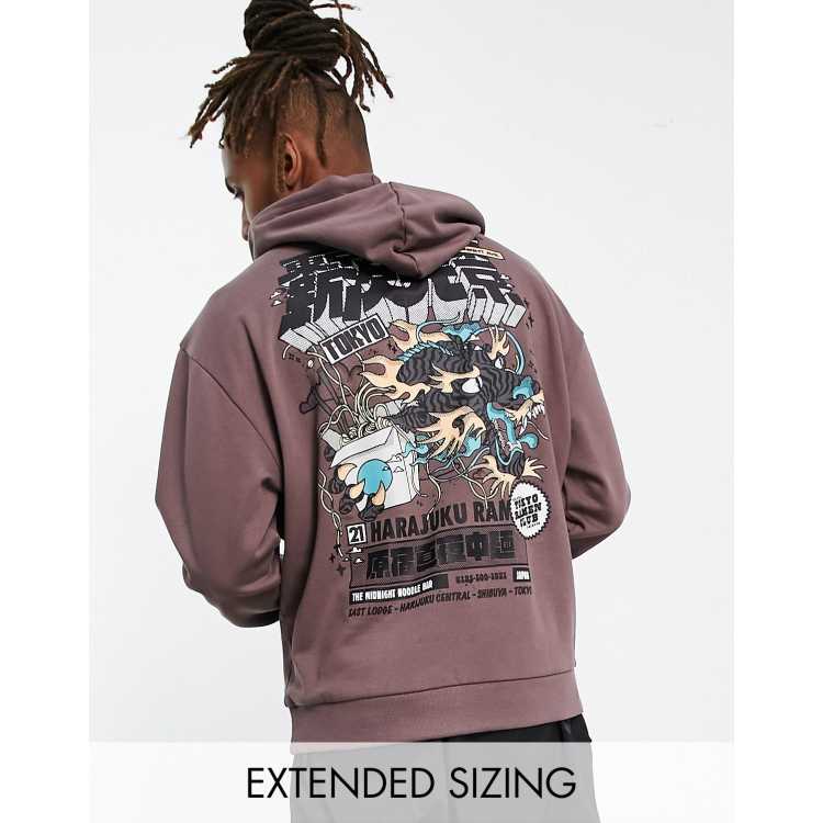 Oversized hoodie back print hot sale