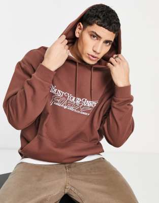 brown hoodie asos