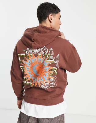 brown hoodie asos