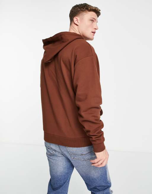 ASOS DESIGN oversized hoodie in brown, 2 of 4