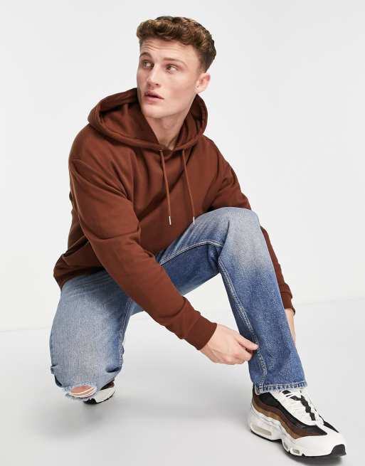 ASOS DESIGN oversized hoodie in brown, 4 of 4