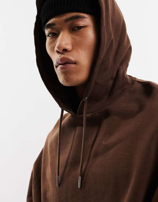 ASOS DESIGN oversized hoodie in brown