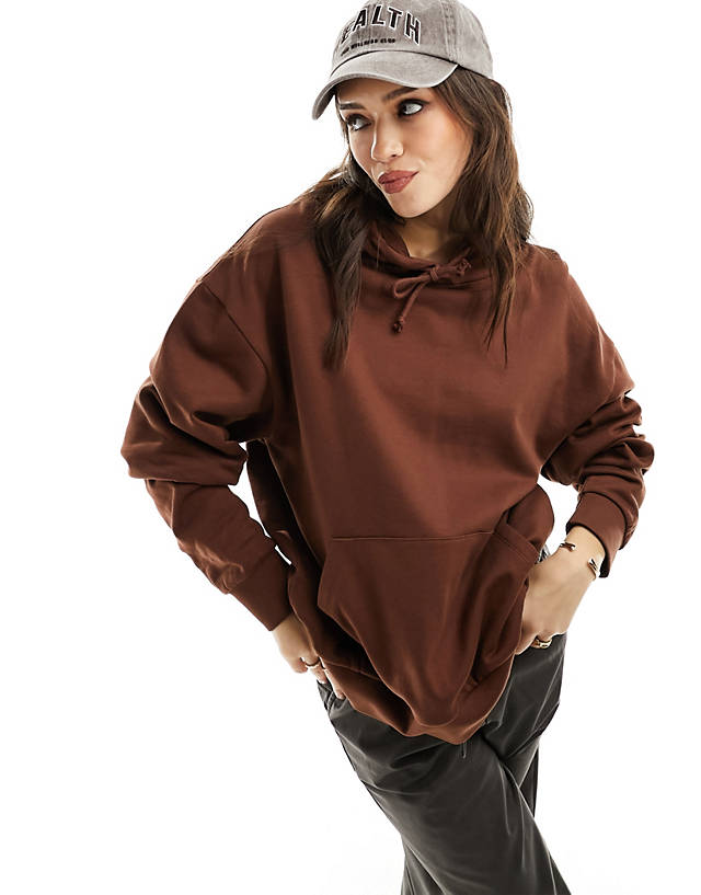 ASOS DESIGN - oversized hoodie in brown