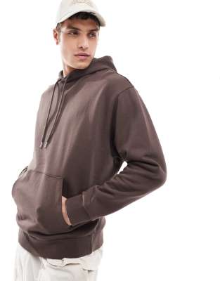 Asos Design Oversized Hoodie In Brown