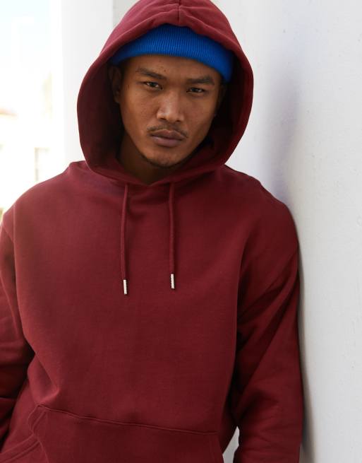 ASOS DESIGN oversized hoodie in burgundy ASOS