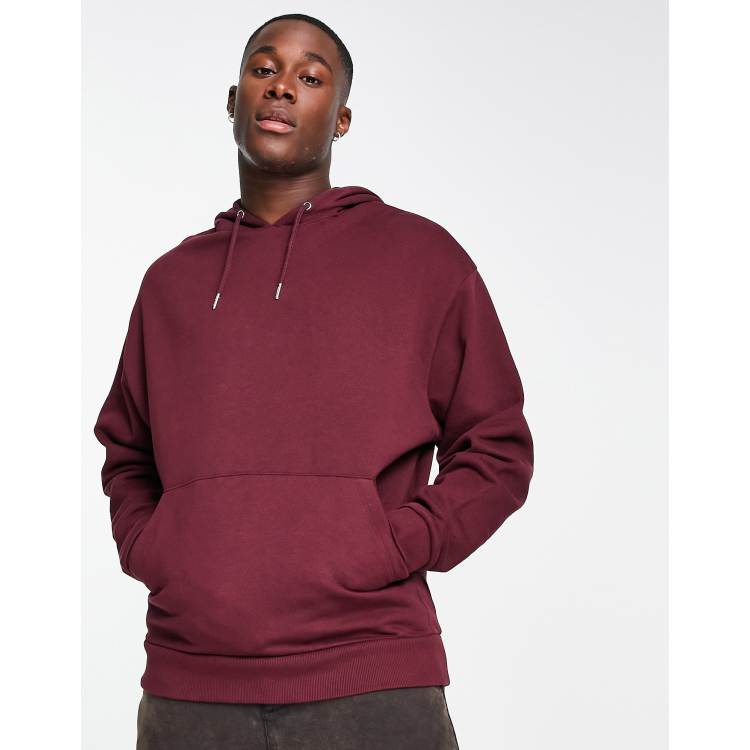 ASOS DESIGN oversized hoodie in burgundy ASOS