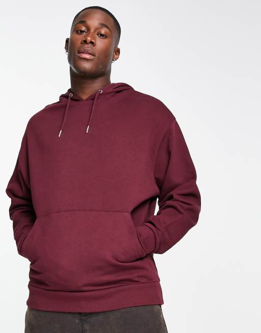 Burgundy store hoodie mens