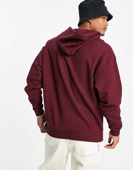 Oversized shop maroon hoodie