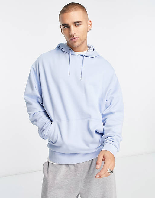 ASOS DESIGN oversized hoodie in chambray blue | ASOS