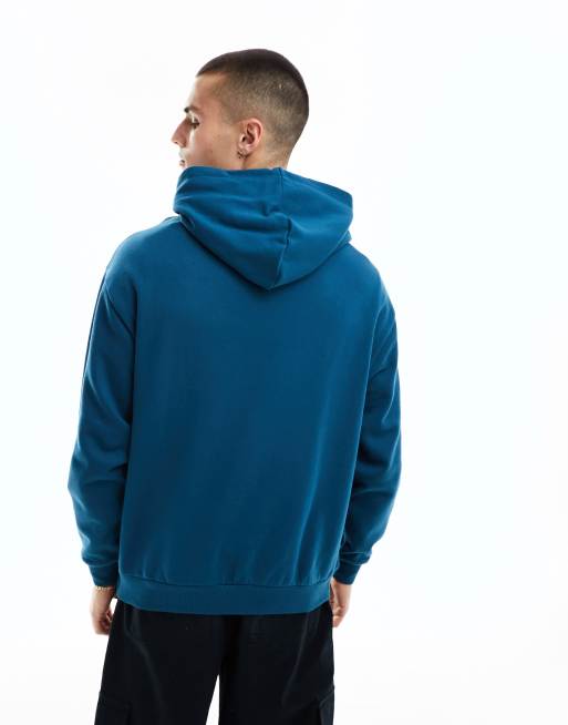 ASOS DESIGN oversized hoodie in turquoise blue