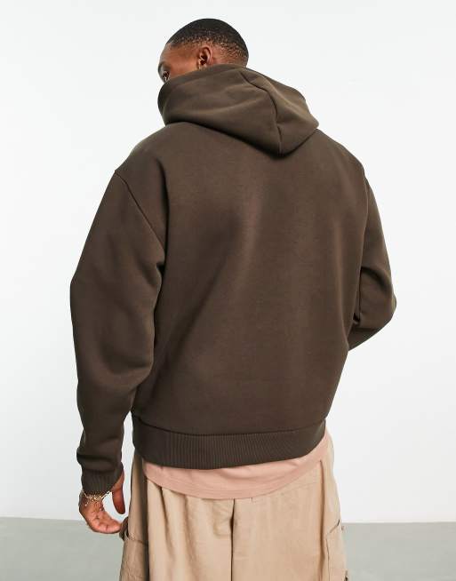 ASOS DESIGN oversized sweatpants in dark brown