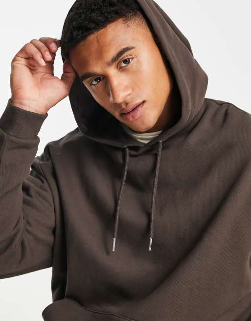 ASOS DESIGN super oversized hoodie in dark brown