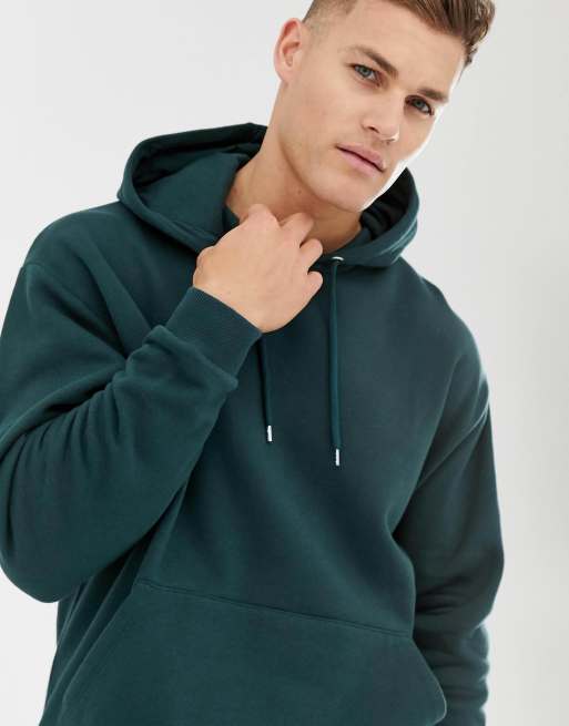 ASOS DESIGN oversized hoodie in dark green