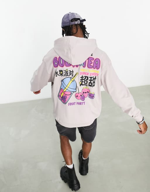 Cartoon print outlet hoodie