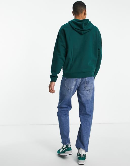 ASOS DESIGN oversized hoodie in forest green