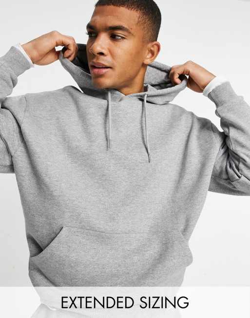 ASOS DESIGN - Oversized hoodie in gemêleerd grijs