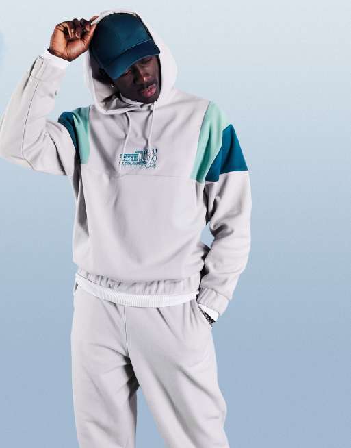 Asos color block hoodie 2025