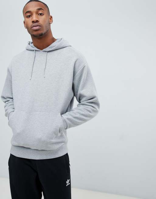 ASOS DESIGN hoodie in grey marl