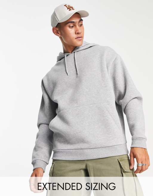 ASOS DESIGN oversized hoodie in gray marl