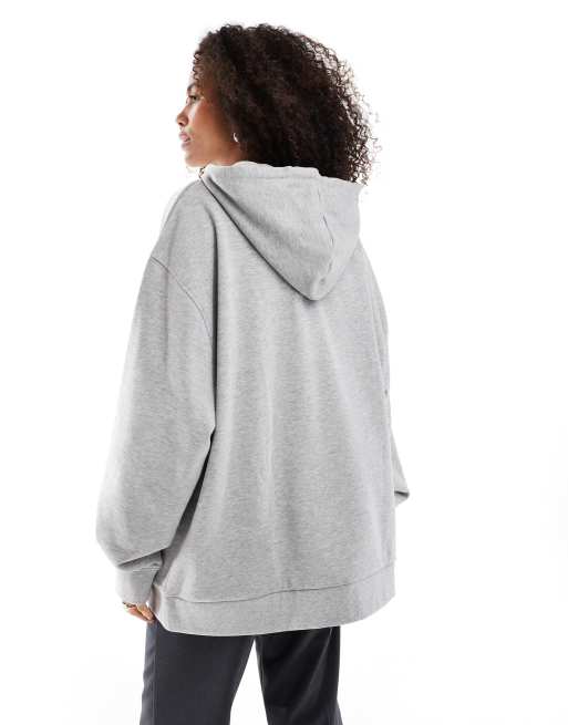 Asos oversized longline hoodie with marble print best sale