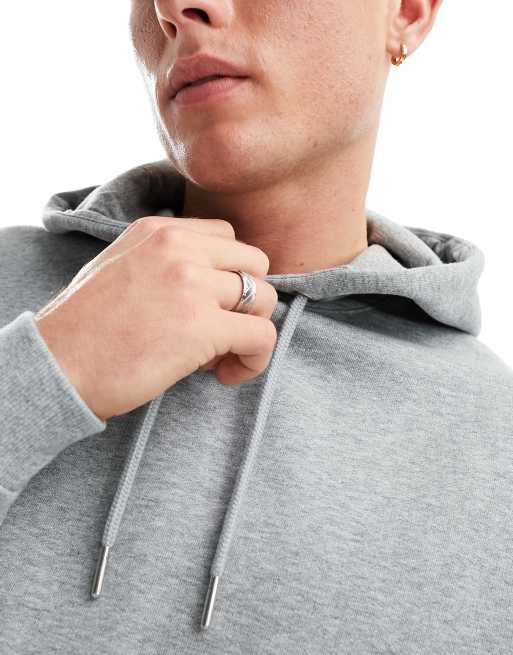 ASOS DESIGN oversized hoodie in gray marl