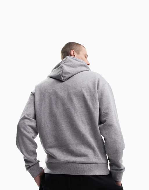 ASOS DESIGN hoodie in gray marl