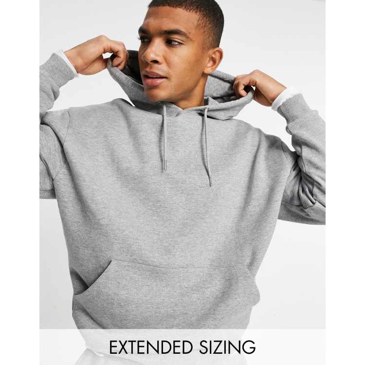 ASOS DESIGN oversized hoodie in gray marl