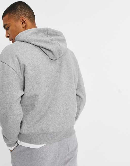 ASOS DESIGN oversized hoodie in gray marl