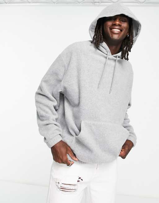 ASOS DESIGN oversized hoodie in gray marl