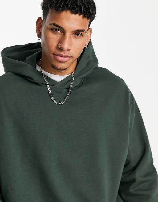 ASOS DESIGN oversized hoodie in green - part of a set