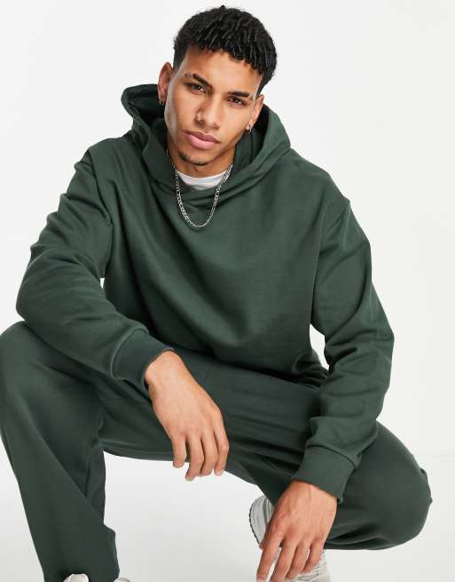 ASOS DESIGN oversized hoodie in green part of a set