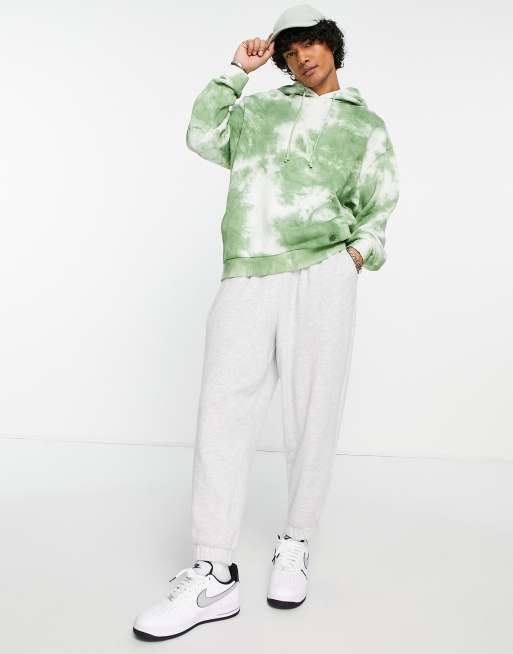 Green tie 2025 dye hoodie