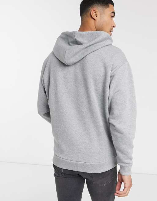 ASOS DESIGN oversized hoodie in grey marl