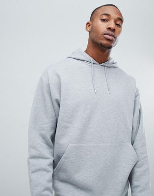 ASOS DESIGN oversized hoodie in grey marl