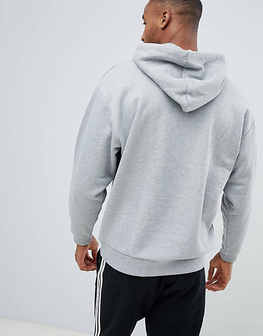 ASOS DESIGN oversized hoodie in grey marl