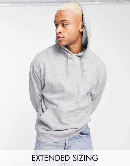 ASOS DESIGN oversized hoodie in gray marl