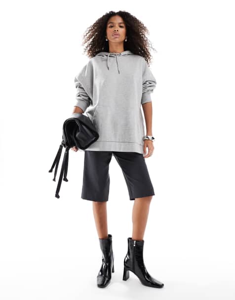 ASOS DESIGN oversized hoodie in grey marl - view 1