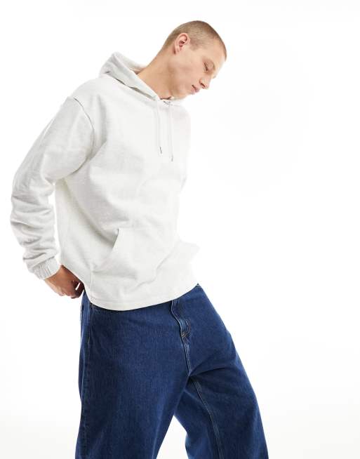ASOS DESIGN oversized hoodie in grey marl 