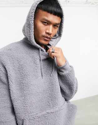 grey teddy hoodie