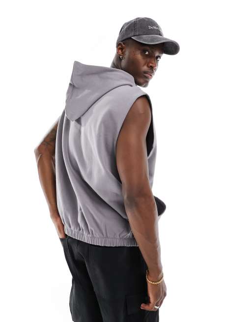 Asos store sleeveless hoodie