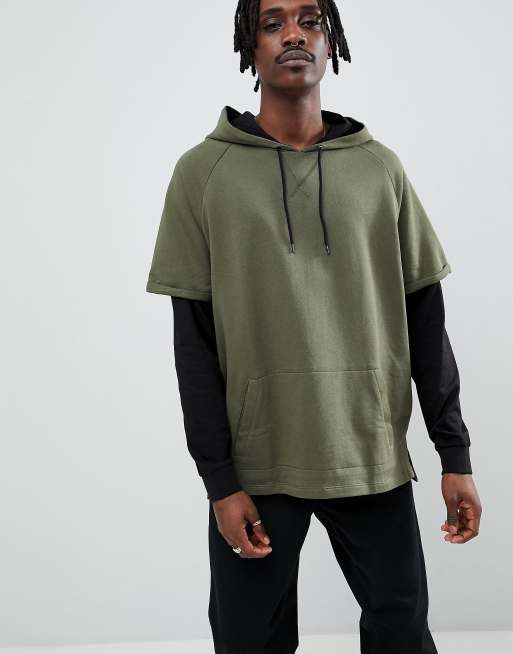 Hoodie on sale double sleeve