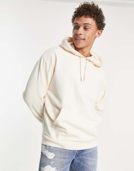 ASOS DESIGN oversized hoodie in light beige