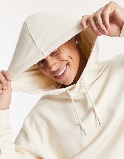 ASOS DESIGN oversized hoodie in beige