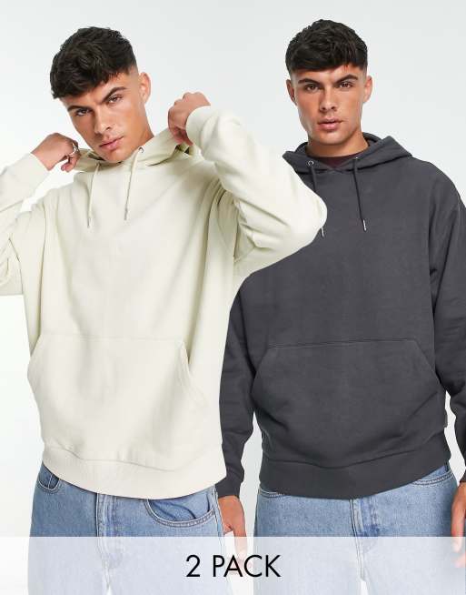 Asos mens grey hoodie sale