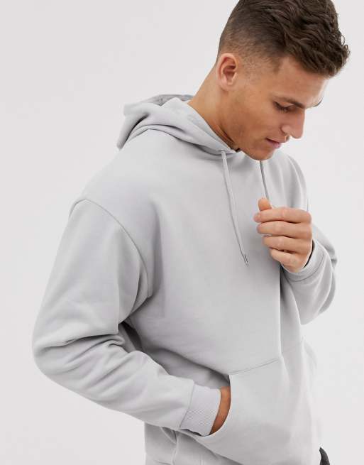 ASOS DESIGN hoodie in grey marl